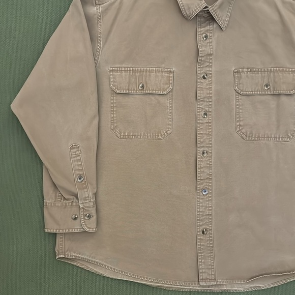 Vintage Cabela’s Stonewash Canvas Long Sleeve Button Up Shirt - Picture 3 of 13